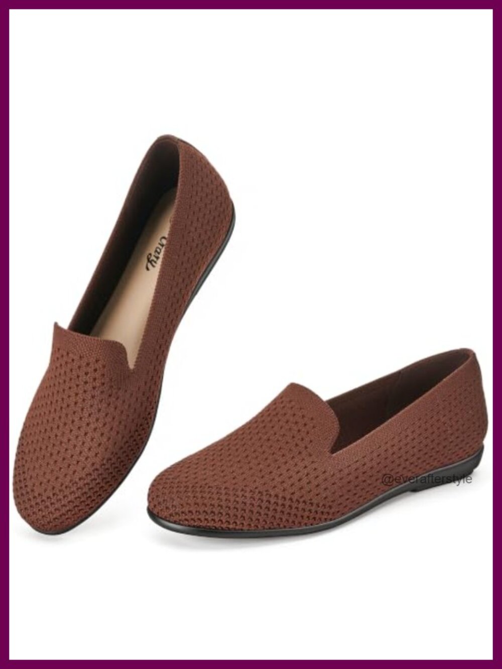 Knit Loafers with Arch Support Slip-On Flats Business Casual